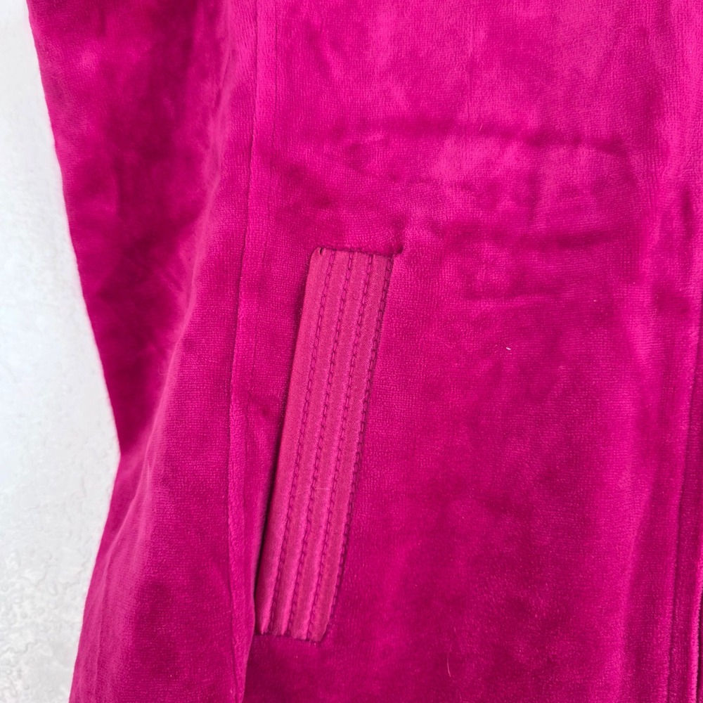 White Stag Womens Pink Zip Up Velour Vest Size S 4 6 - Picture 8 of 12